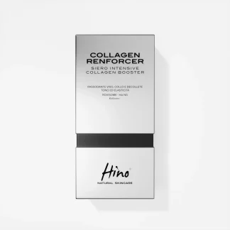 COLLAGEN RENFORCER Hino è il siero con azione intensiva, favorisce elasticità e compattezza cutanea. Ideale da applicare tutto l’anno per favorire il boost di collagene, è consigliato anche nella routine cosmetica estiva, per preservare il collagene cutaneo, che può risultare alterato in seguito al danno dovuto all’esposizione solare. Siero al 96% di derivazione naturale.